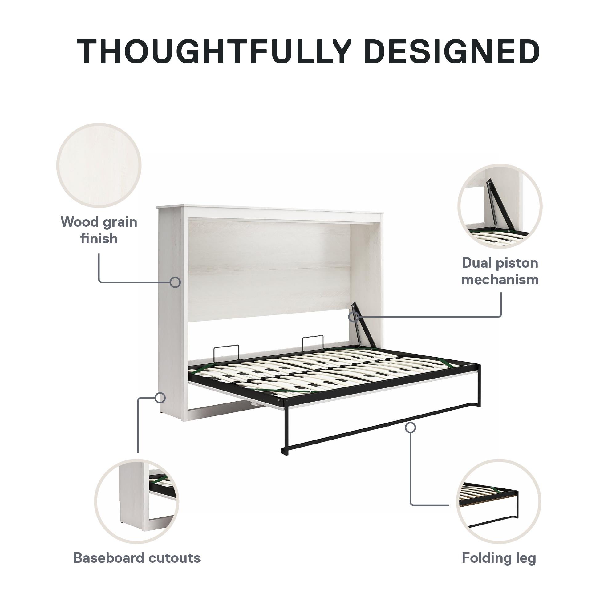 Signature Sleep Paramount Daybed Cabinet - Ivory Oak - Full