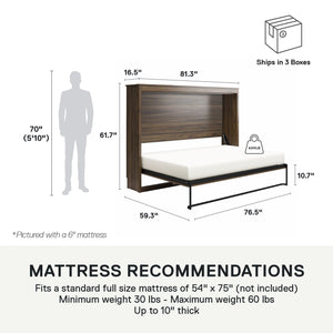 Signature Sleep Paramount Daybed Cabinet - Columbia Walnut - Full