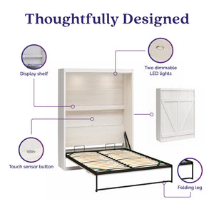 Signature Sleep Farmington Murphy Bed - Ivory Oak - Queen