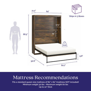 Signature Sleep Farmington Murphy Bed - Century Barn Pine - Queen
