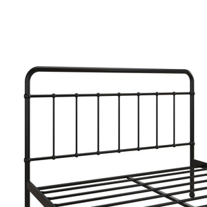 RealRooms Ainsley Full Metal Platform Bed Frame, Black - Black - Full