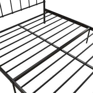 RealRooms Ainsley Full Metal Platform Bed Frame, Black - Black - Full
