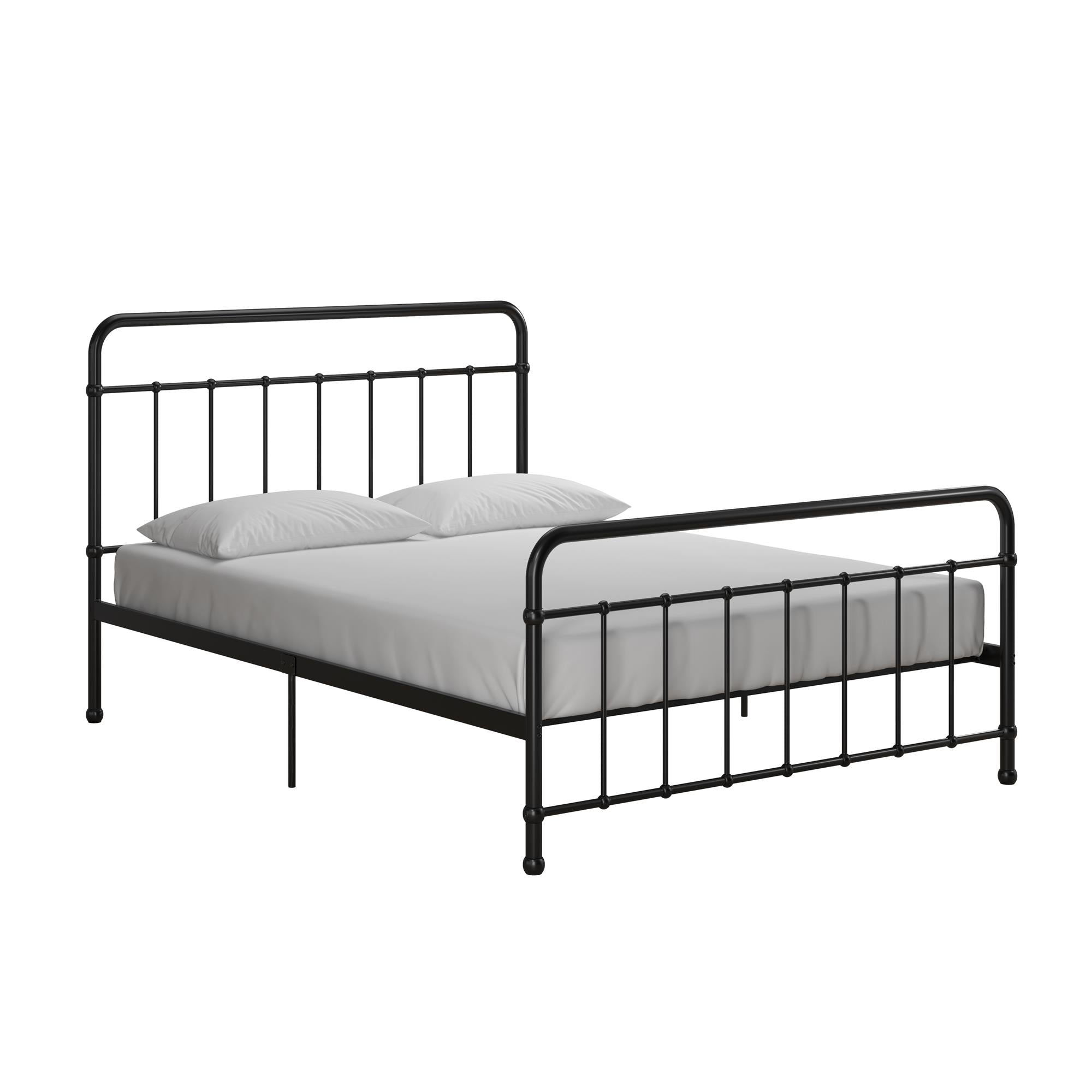 RealRooms Ainsley Full Metal Platform Bed Frame, Black - Black - Full