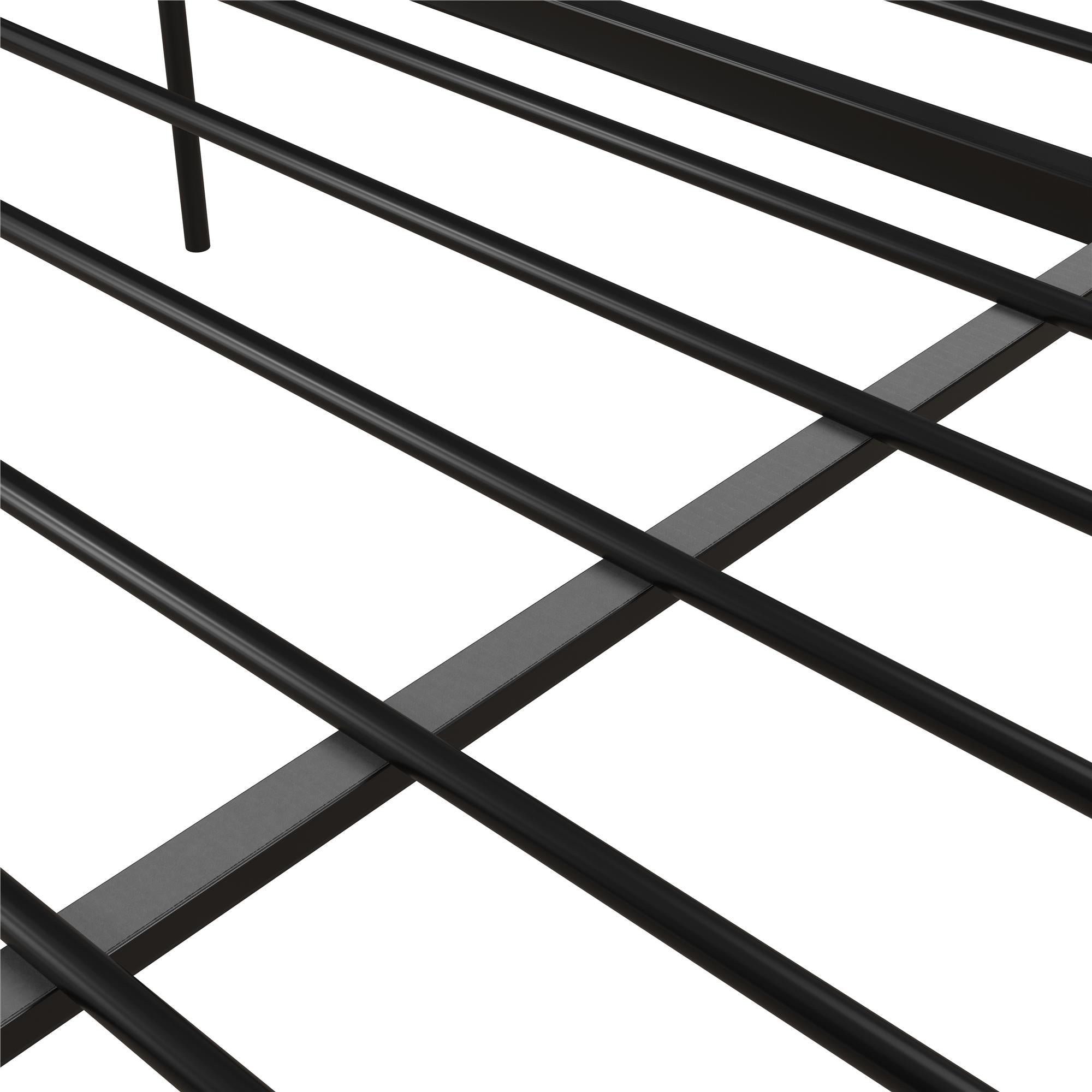 RealRooms Ainsley Full Metal Platform Bed Frame, Black - Black - Full