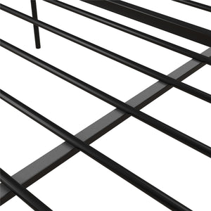 RealRooms Ainsley Full Metal Platform Bed Frame, Black - Black - Full