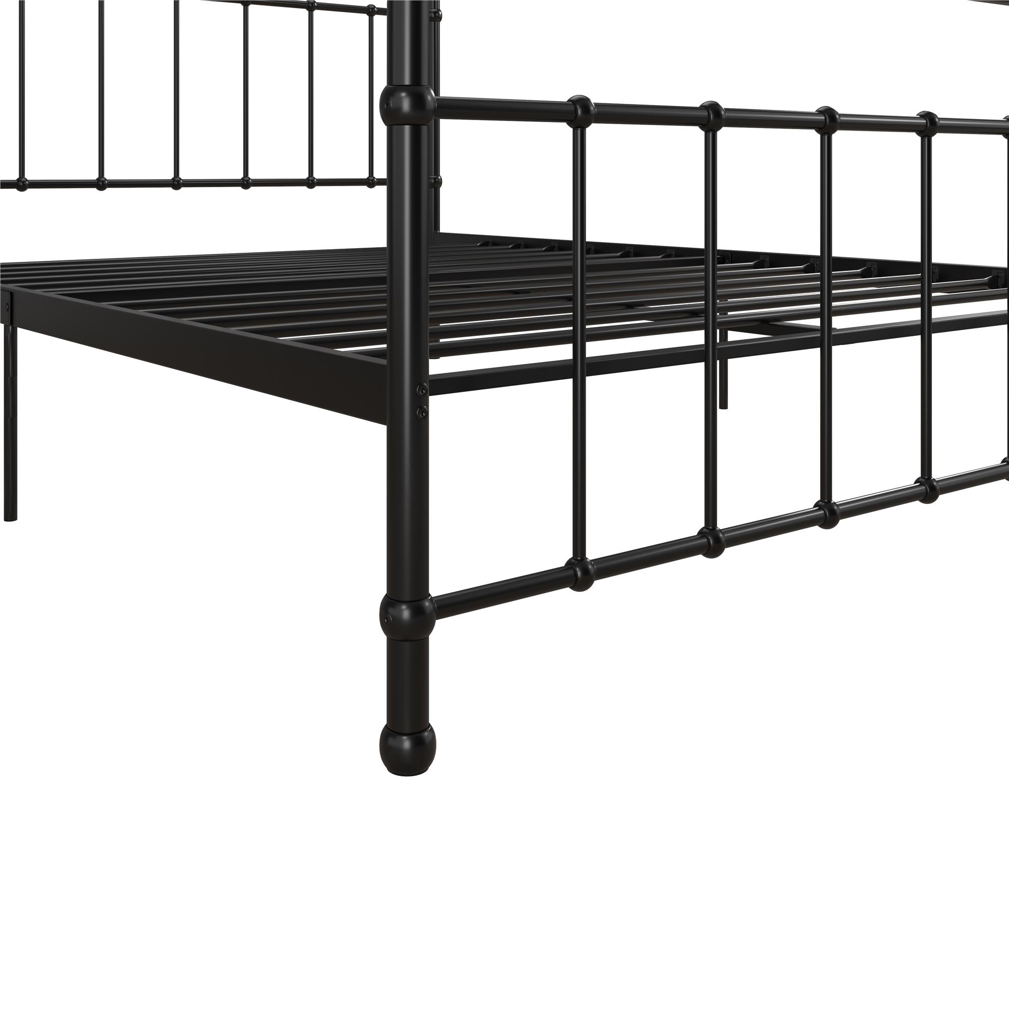 RealRooms Ainsley Full Metal Platform Bed Frame, Black - Black - Full