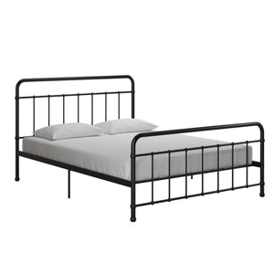 RealRooms Ainsley Queen Metal Platform Bed Frame, Black - Black - Queen