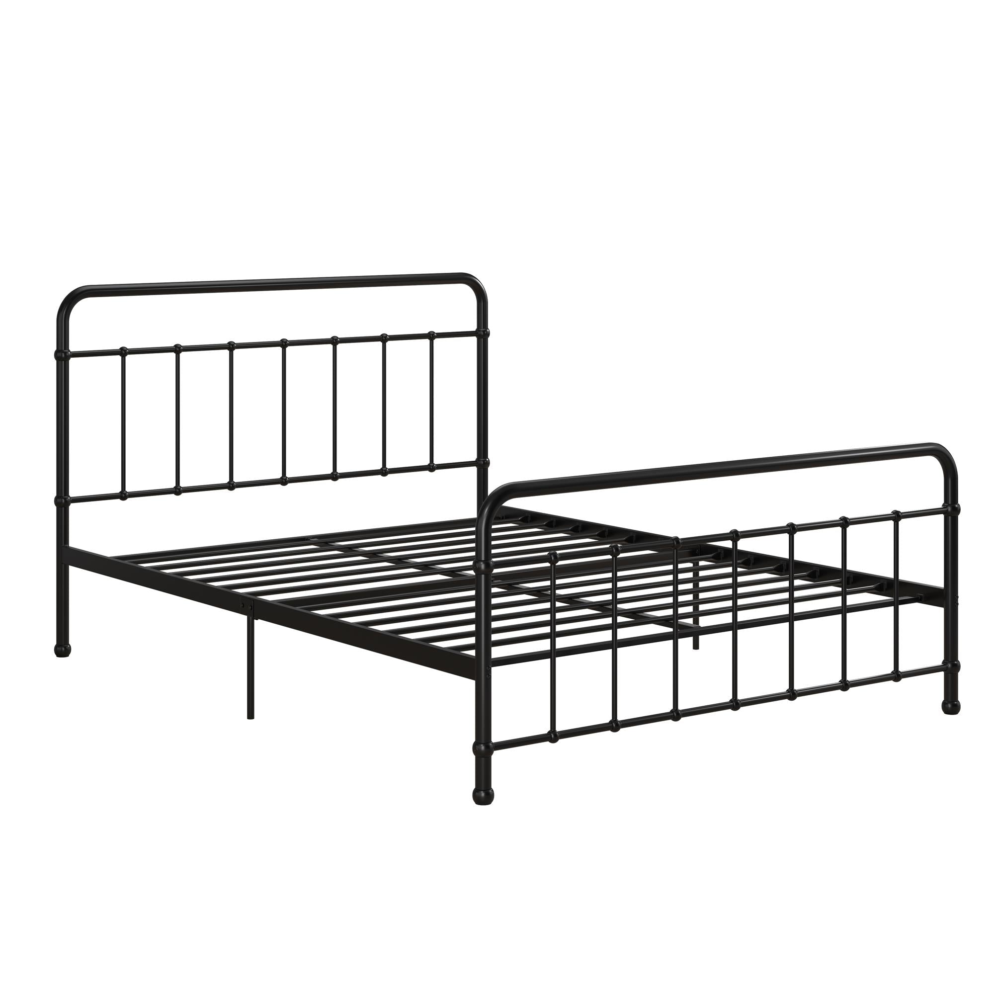 RealRooms Ainsley Queen Metal Platform Bed Frame, Black - Black - Queen