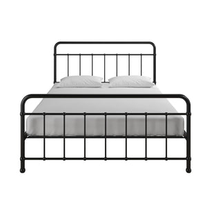 RealRooms Ainsley Queen Metal Platform Bed Frame, Black - Black - Queen