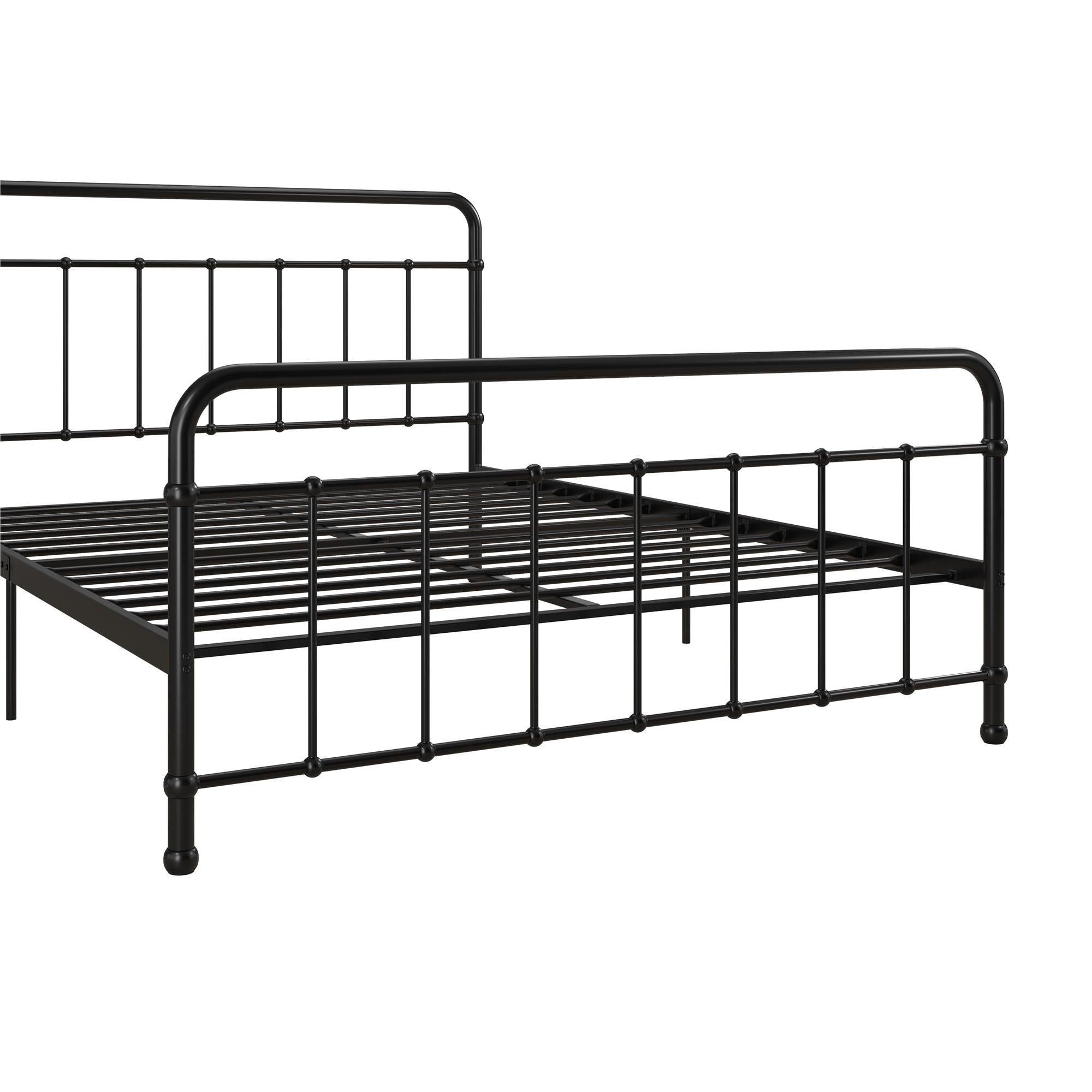 RealRooms Ainsley Queen Metal Platform Bed Frame, Black - Black - Queen