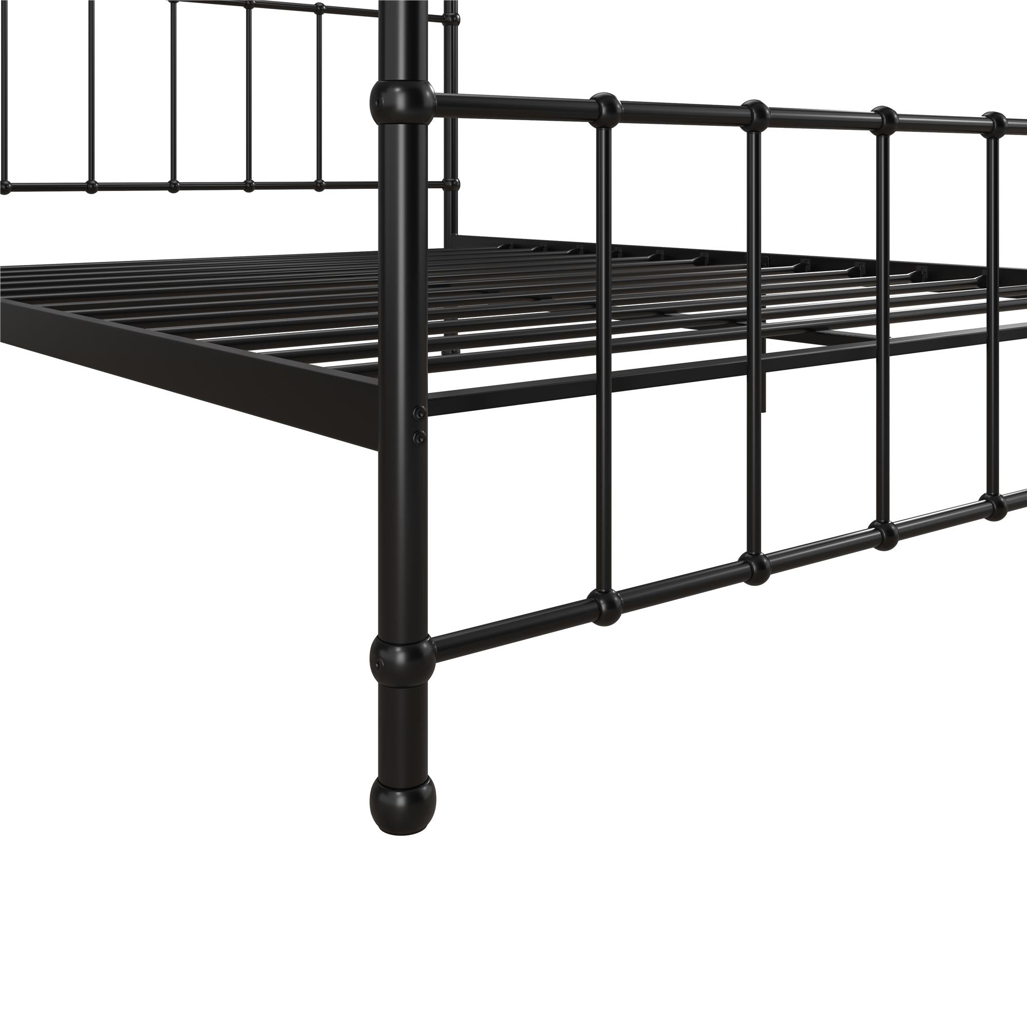 RealRooms Ainsley Queen Metal Platform Bed Frame, Black - Black - Queen