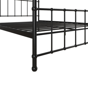 RealRooms Ainsley Queen Metal Platform Bed Frame, Black - Black - Queen