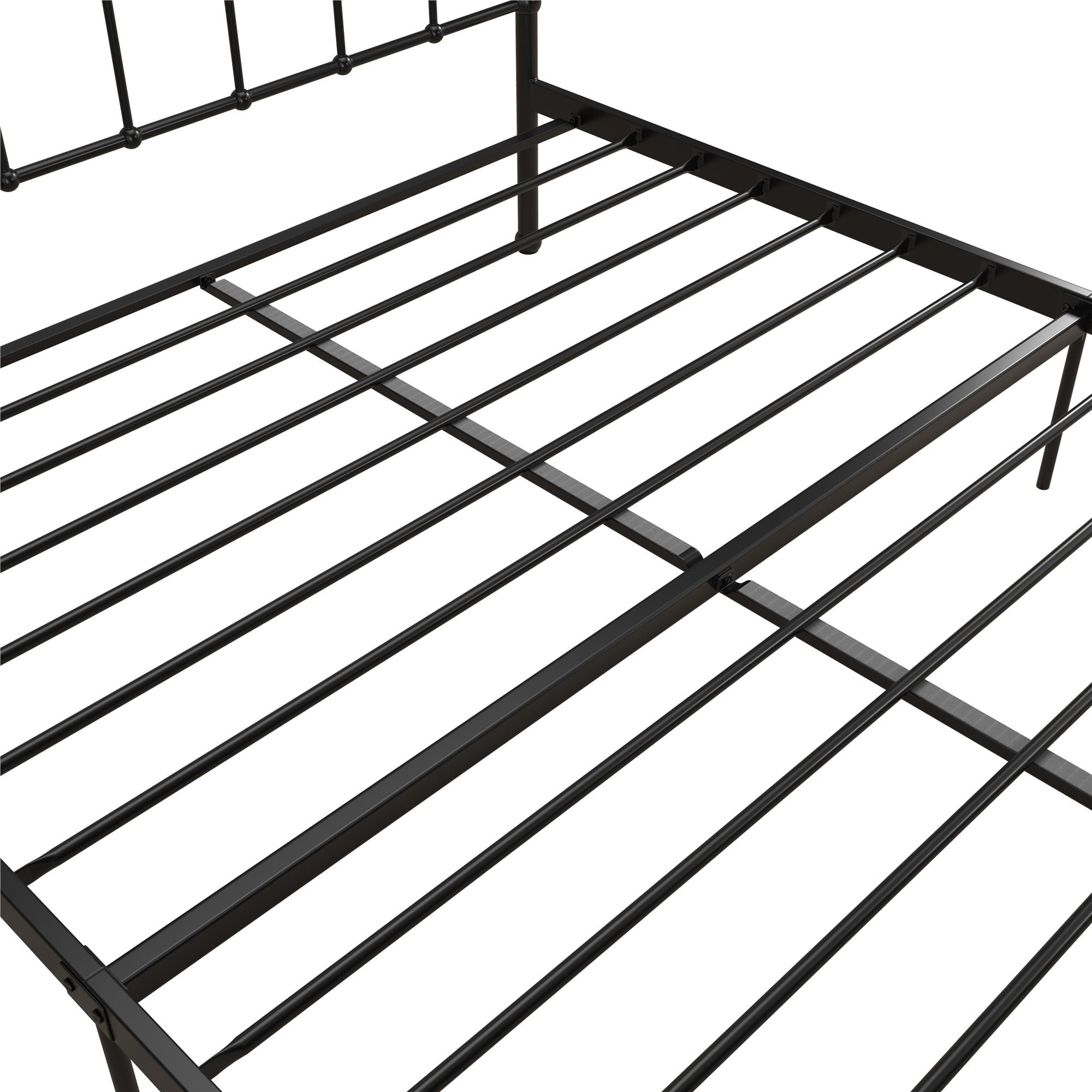RealRooms Ainsley Queen Metal Platform Bed Frame, Black - Black - Queen