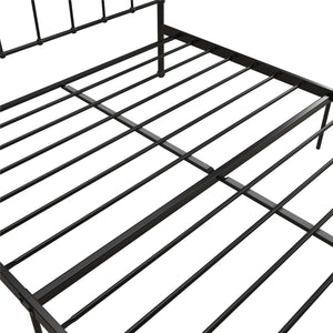 RealRooms Ainsley Queen Metal Platform Bed Frame, Black - Black - Queen