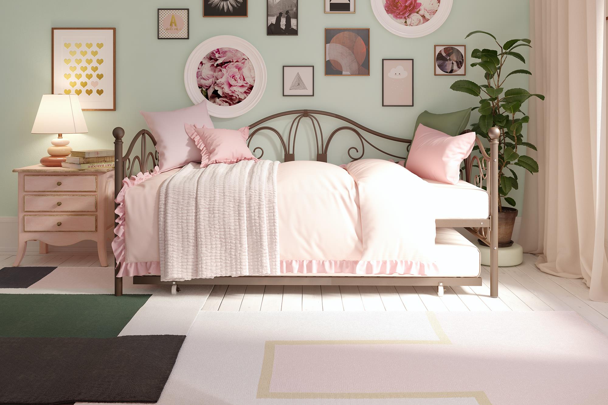 DHP Bombay Twin Metal Daybed and Trundle - Bronze - Twin