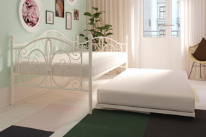 DHP Bombay Twin Metal Daybed and Trundle - White - Twin