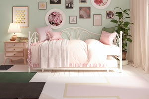DHP Bombay Twin Metal Daybed and Trundle - White - Twin