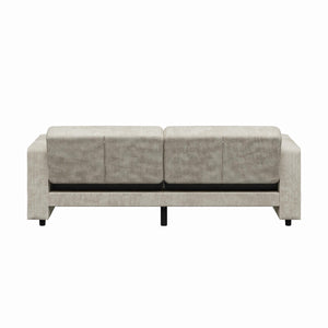 RealRooms Allie Corduroy 82" Futon Sofa Bed, Ivory - Ivory Corduroy - 3-Seater
