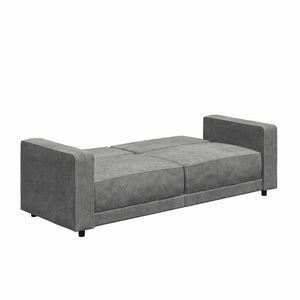 RealRooms Allie Corduroy 82" Futon Sofa Bed, Gray - Gray Corduroy - 3-Seater