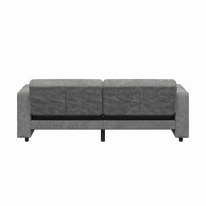 RealRooms Allie Corduroy 82" Futon Sofa Bed, Gray - Gray Corduroy - 3-Seater