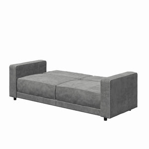 RealRooms Allie Corduroy 82" Futon Sofa Bed, Gray - Gray Corduroy - 3-Seater