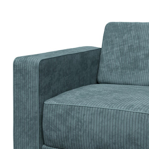 RealRooms Allie Corduroy 82" Futon Sofa Bed, Teal - Teal Corduroy - 3-Seater