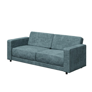 RealRooms Allie Corduroy 82" Futon Sofa Bed, Teal - Teal Corduroy - 3-Seater