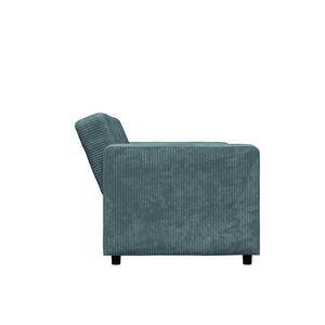 RealRooms Allie Corduroy 82" Futon Sofa Bed, Teal - Teal Corduroy - 3-Seater