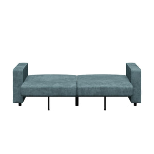 RealRooms Allie Corduroy 82" Futon Sofa Bed, Teal - Teal Corduroy - 3-Seater
