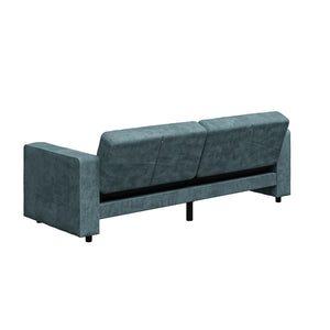 RealRooms Allie Corduroy 82" Futon Sofa Bed, Teal - Teal Corduroy - 3-Seater