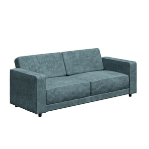 RealRooms Allie Corduroy 82" Futon Sofa Bed, Teal - Teal Corduroy - 3-Seater