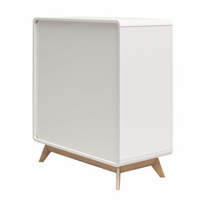 Ren Home Leva 4 Drawer Dresser, White/Oak - Flat White