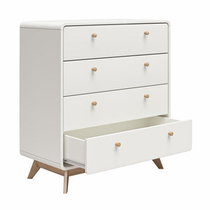 Ren Home Leva 4 Drawer Dresser, White/Oak - Flat White