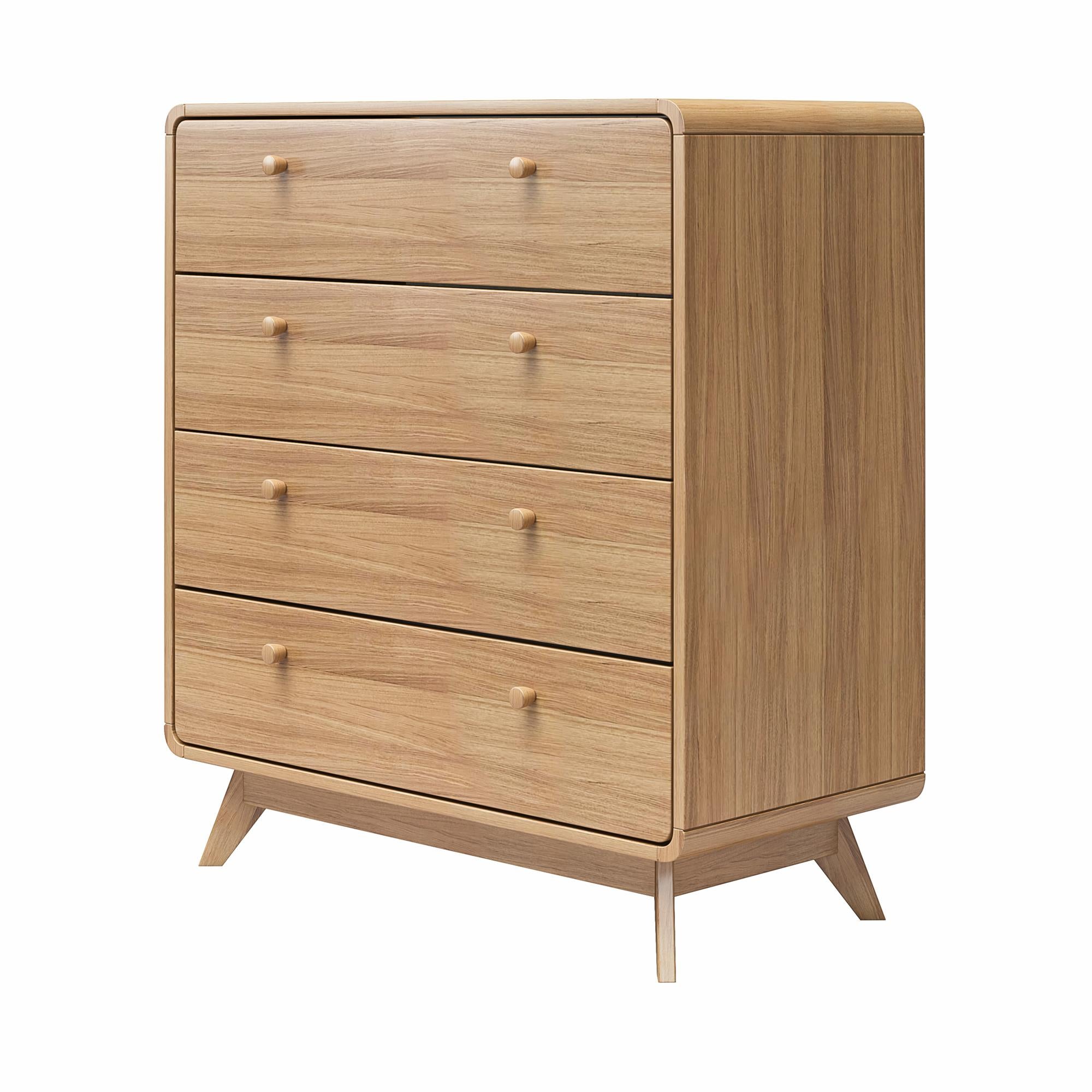 Ren Home Leva 4 Drawer Dresser, Oak - Oak