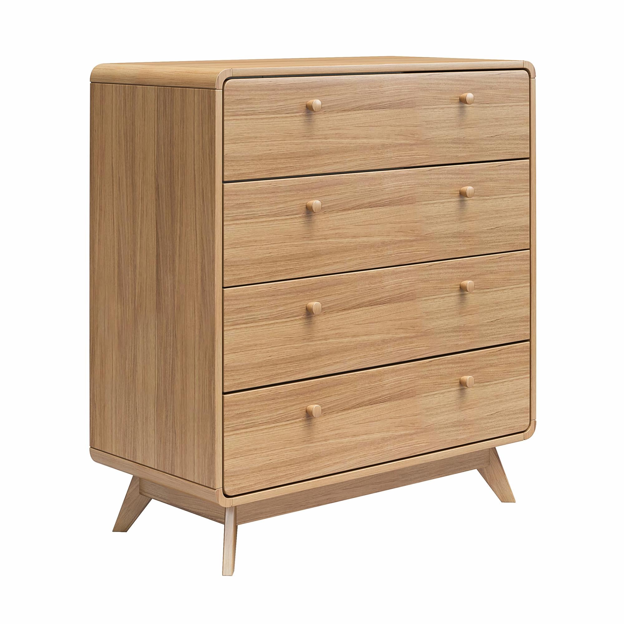 Ren Home Leva 4 Drawer Dresser, Oak - Oak