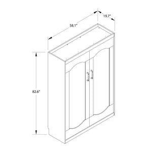 Novogratz Her Majesty Murphy Bed, Full Size - White - Full