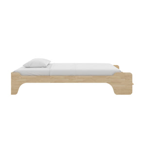 Max & Finn Murdock Montessori Floor Bed with Shelf, Twin, Natural - Natural - Twin