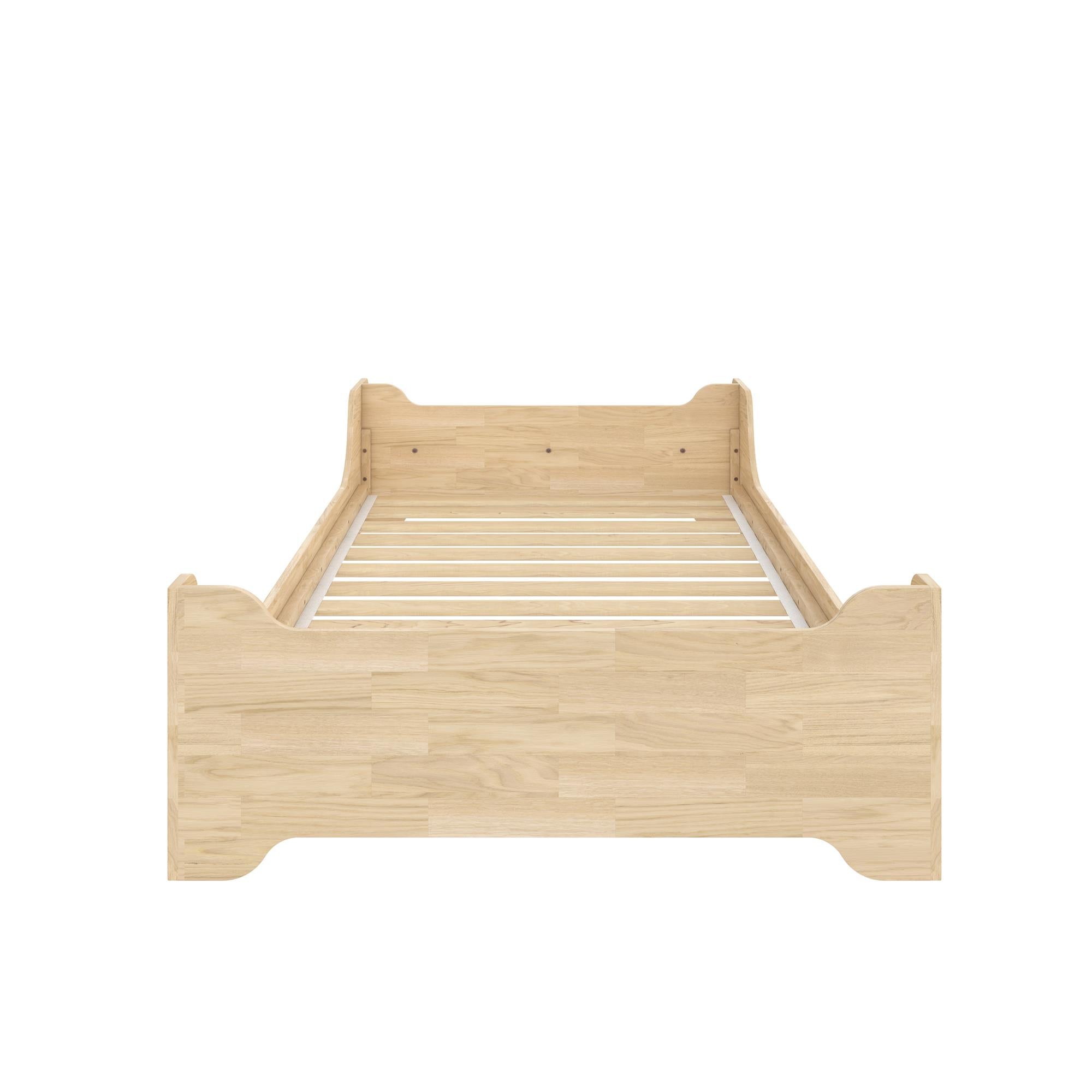 Max & Finn Murdock Montessori Floor Bed with Shelf, Twin, Natural - Natural - Twin