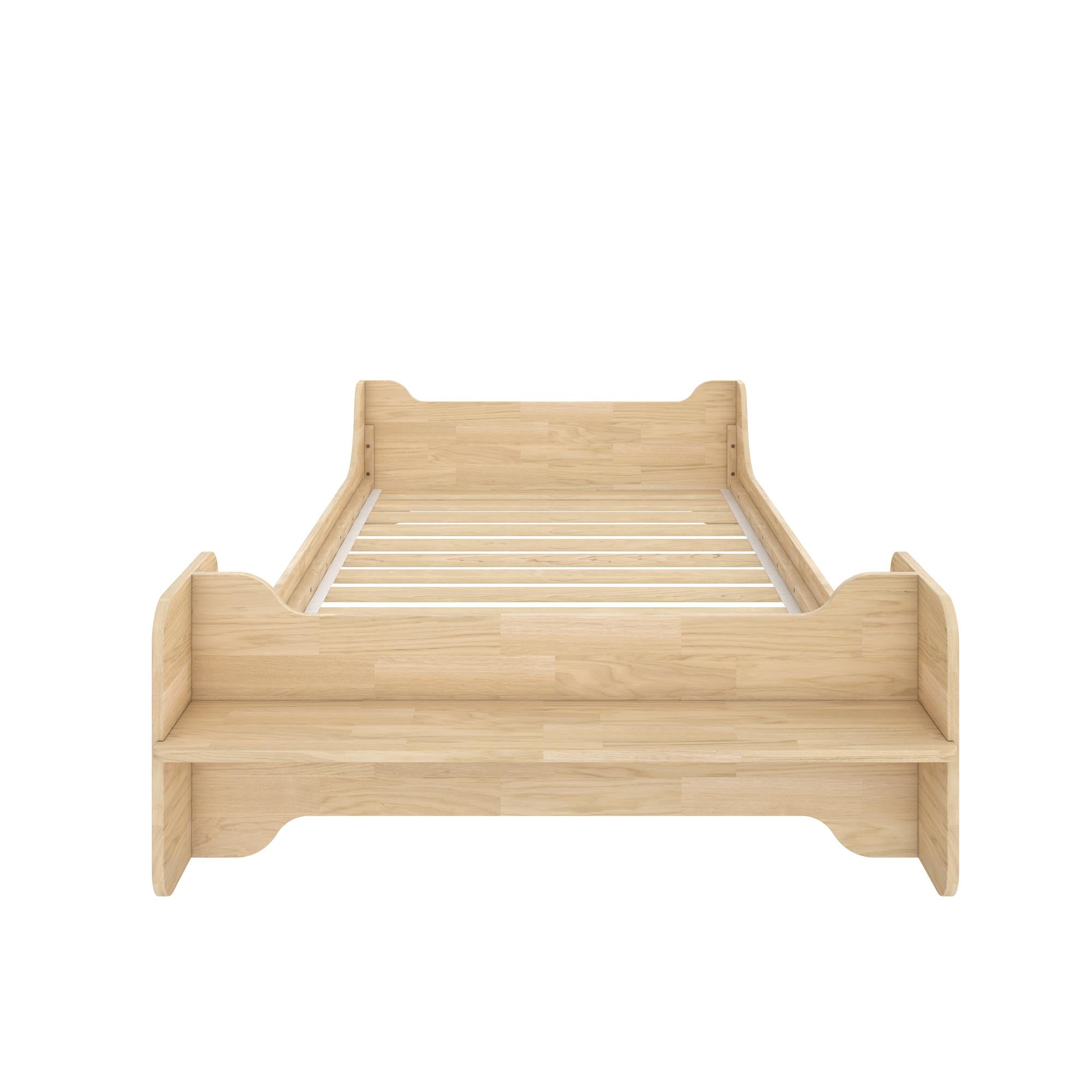 Max & Finn Murdock Montessori Floor Bed with Shelf, Twin, Natural - Natural - Twin