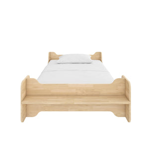 Max & Finn Murdock Montessori Floor Bed with Shelf, Twin, Natural - Natural - Twin