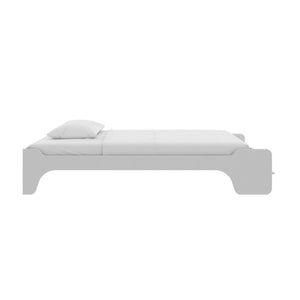 Max & Finn Murdock Montessori Floor Bed with Shelf, Twin, White - White - Twin