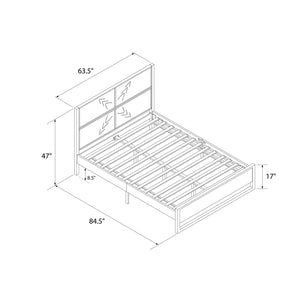 DHP Archer Wood Bed Frame with Headboard, Queen, Mesa - Mesa - Queen