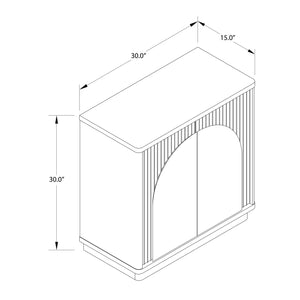 Arbor Accent Cabinet with Arched Front, Blonde Oak - Blonde Oak