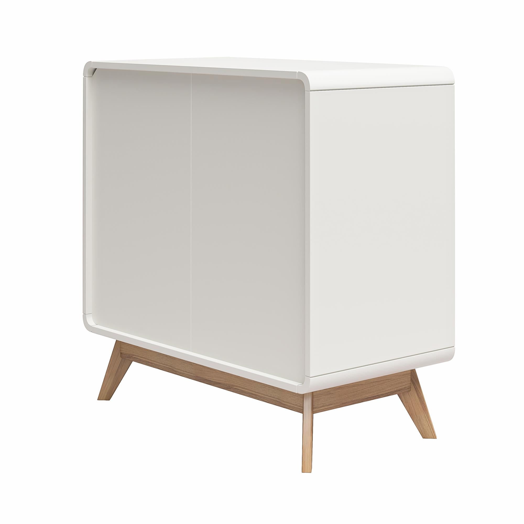 Ren Home Leva Scandinavian Style Accent Cabinet, White - Charleswood White