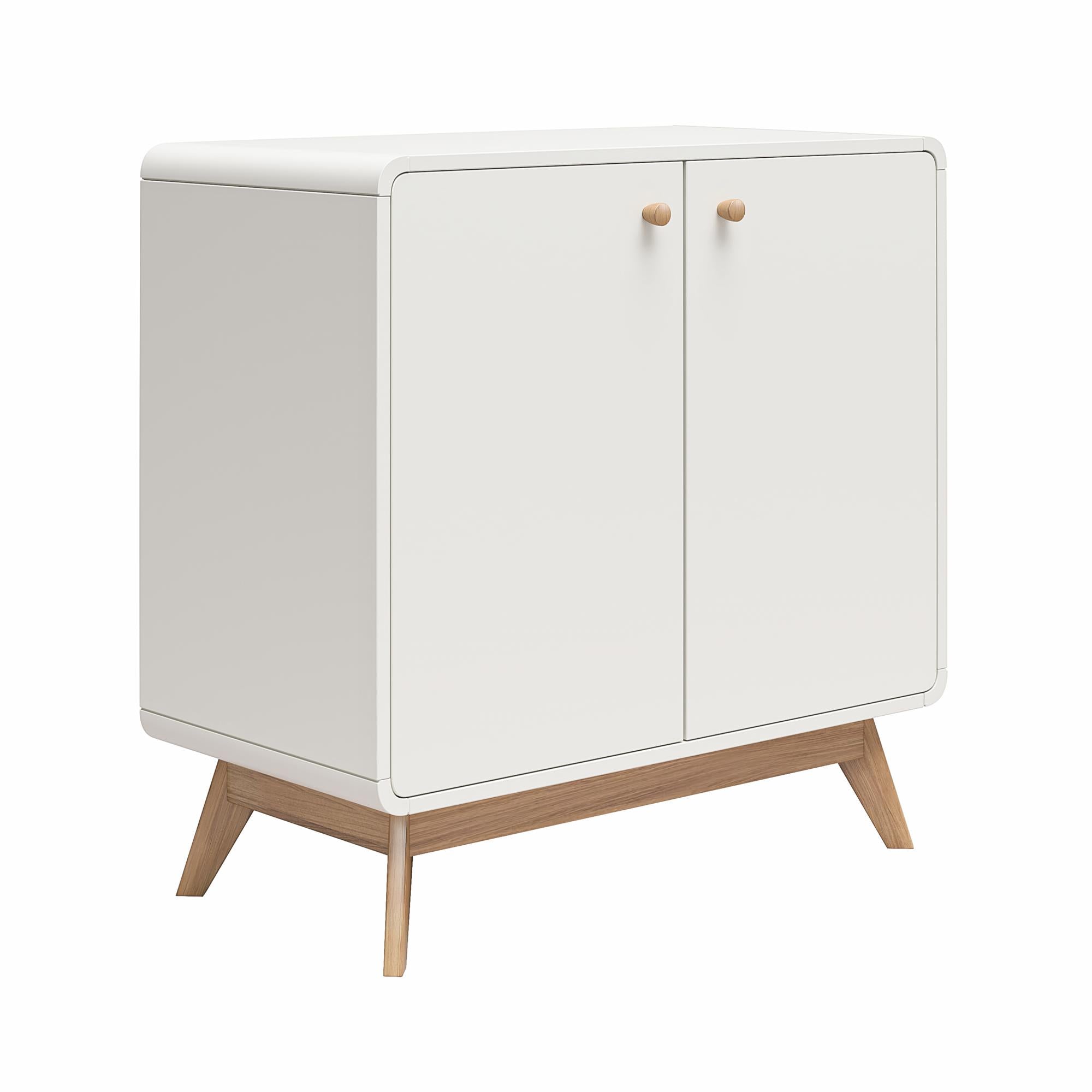 Ren Home Leva Scandinavian Style Accent Cabinet, White - Charleswood White