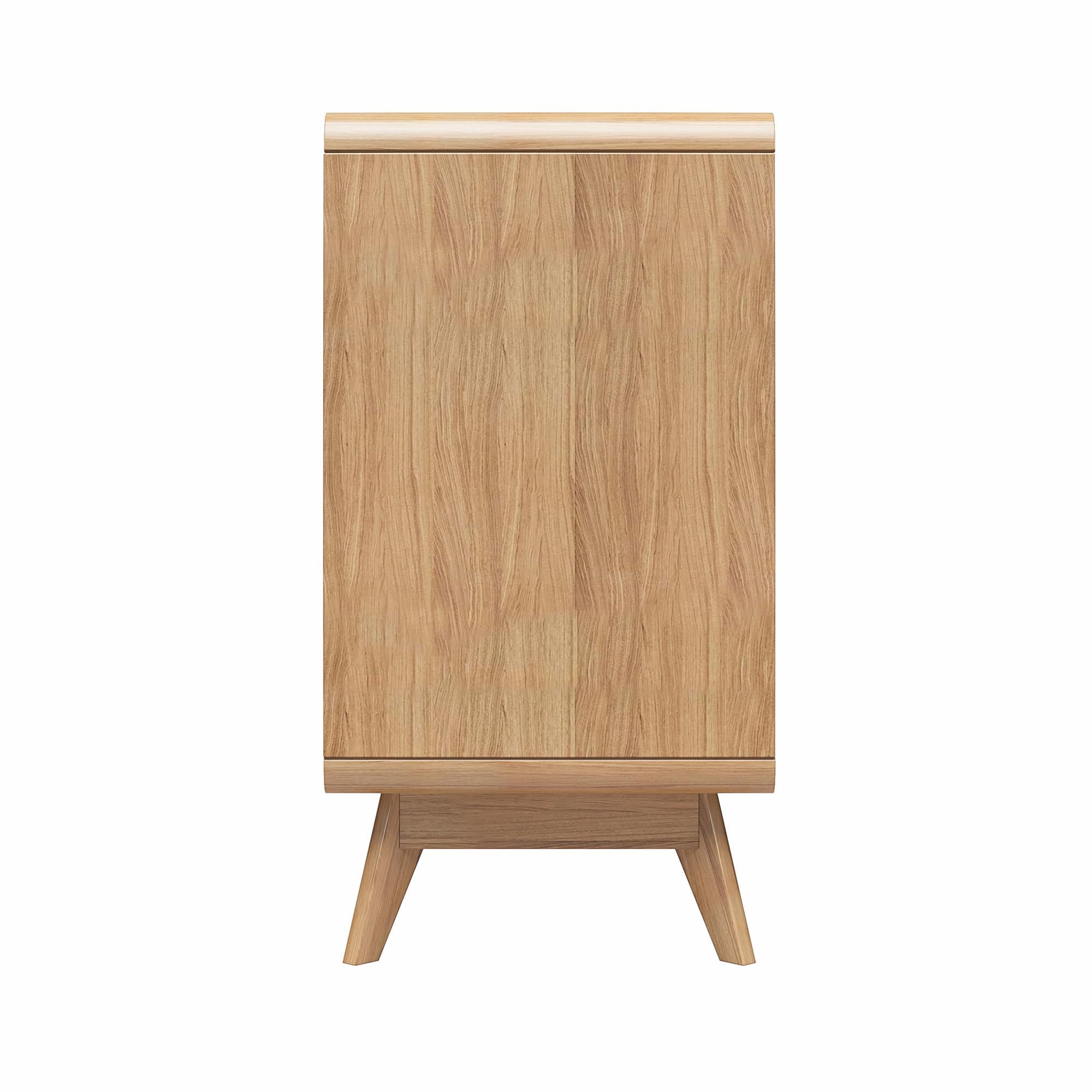 Ren Home Scandinavian Style Leva Accent Cabinet, Oak/White - Oak