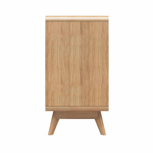 Ren Home Scandinavian Style Leva Accent Cabinet, Oak/White - Oak