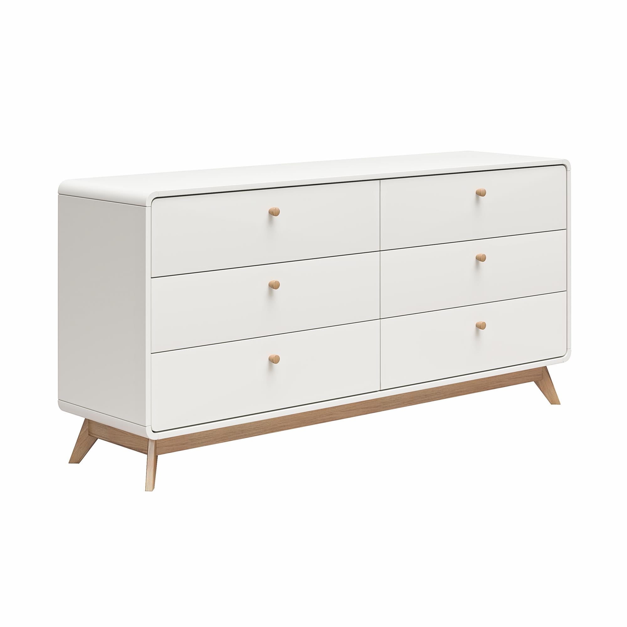 Ren Home Leva 6 Drawer Dresser, White - Charleswood White