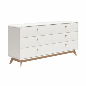Ren Home Leva 6 Drawer Dresser, White - Charleswood White