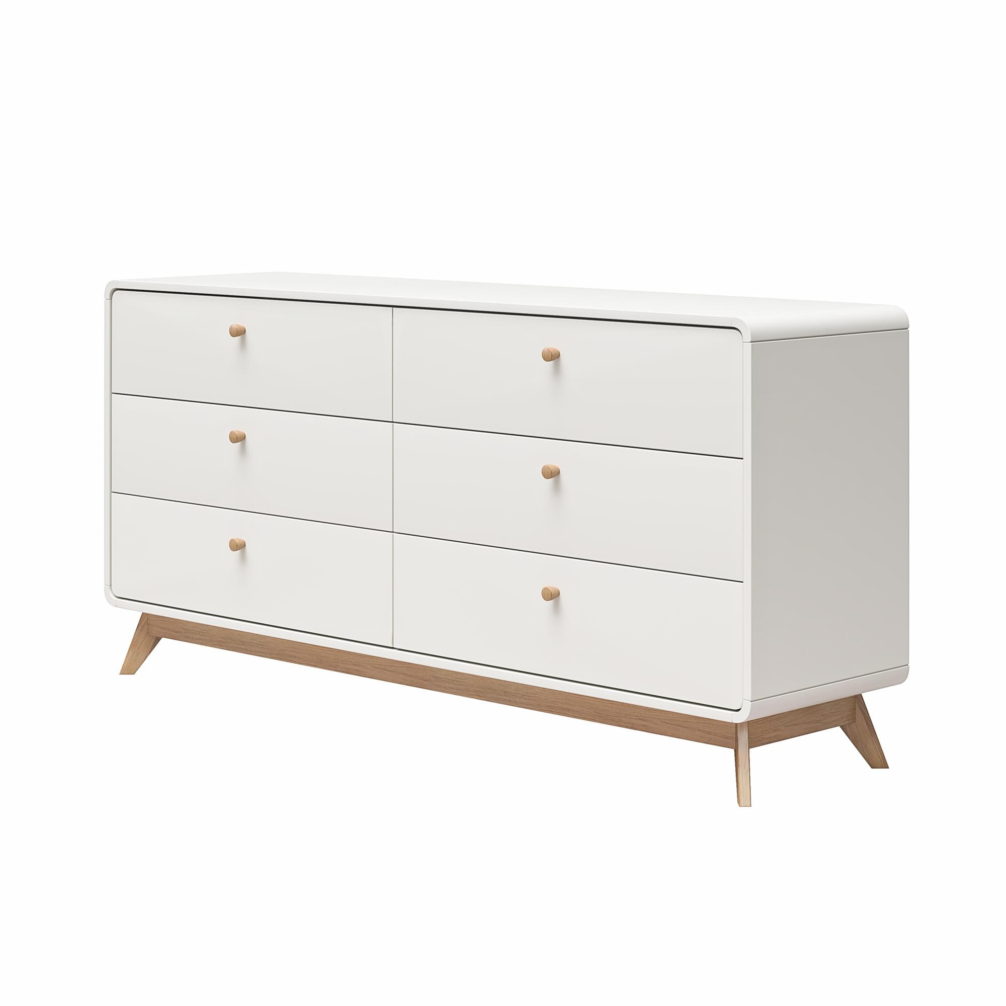 Ren Home Leva 6 Drawer Dresser, White - Charleswood White
